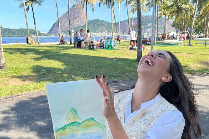 1-hour Watercolor Class with a View of Sugarloaf Mountain - What Makes Luísa’s Teaching Actually Work