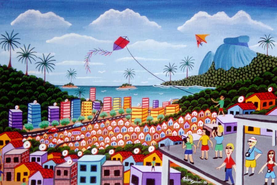 Favela Tour The Original, Rocinha & Vila Canoas since 1992 - The short start at a local bar: orientation before the streets