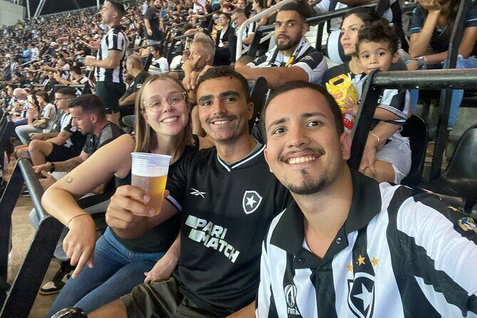 Rio de Janeiro: Join a Botafogo soccer game with transport - Match time: long-side tickets and a supporters section vibe